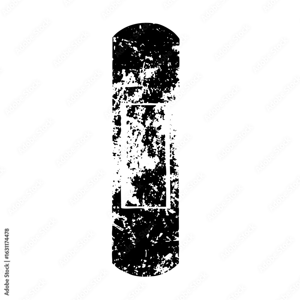 Poster vector distressed vertical rectangle with central void .