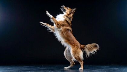 Playful dog jumping (1)