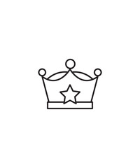 crown icon, vector best line icon.