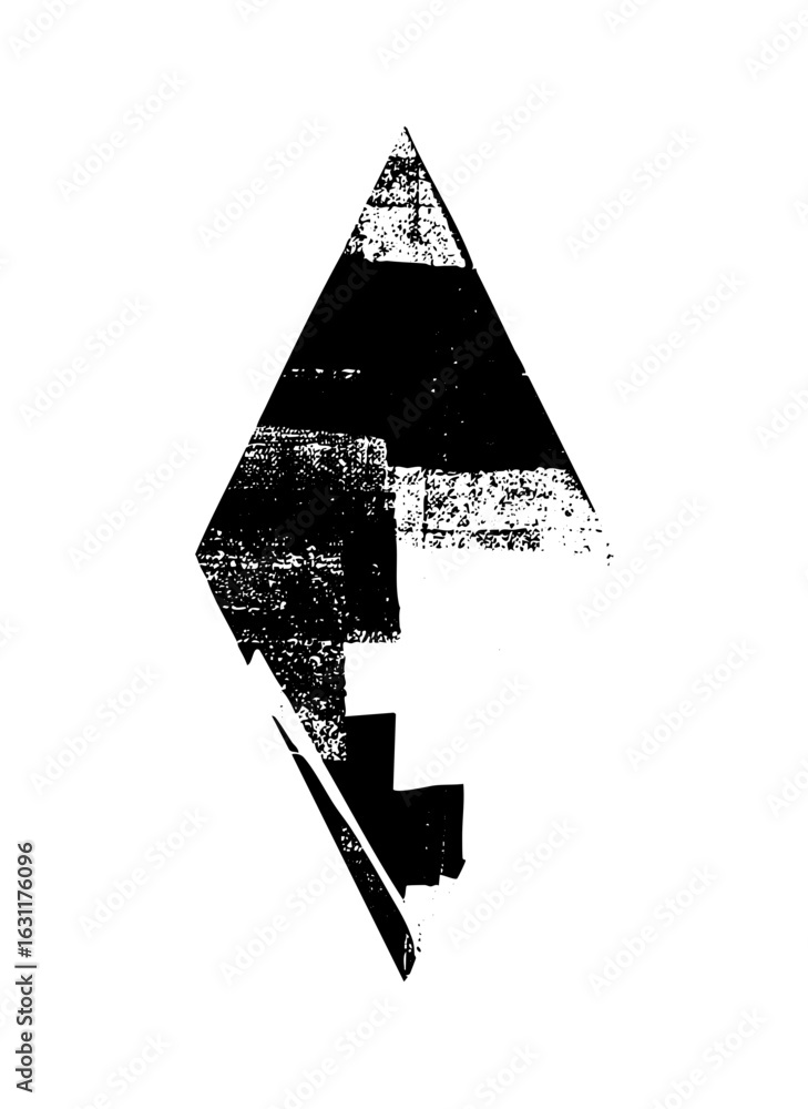 Poster vector abstract black arrow pointing left geometric .