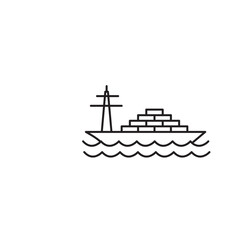 ship icon, vector best line icon.