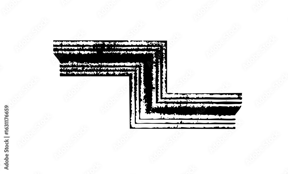 Poster vector stacked linear shapes create a descending staircase .