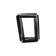 Hand-drawn black rectangular frames. PNG