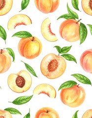 Peach fruit pattern