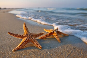 starfish on the beach , Generative AI