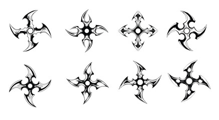 Abstract cyber sigil  Tribal SHAPES, tribal tattoo design, cybersigilism, , stylized, shape