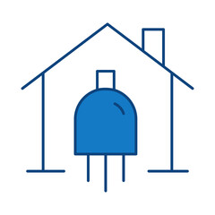 Smart Home Line Editable Stroke Icon. Secure, Technology, IoT, Voice Assistant, Controller UI Icon in a Flat Design. Outline Icons Vector Illustration.