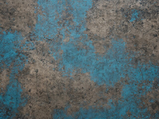 Verwitterte Textur: Braun und Blau im Farbenspiel der Verg&auml;nglichkeit.