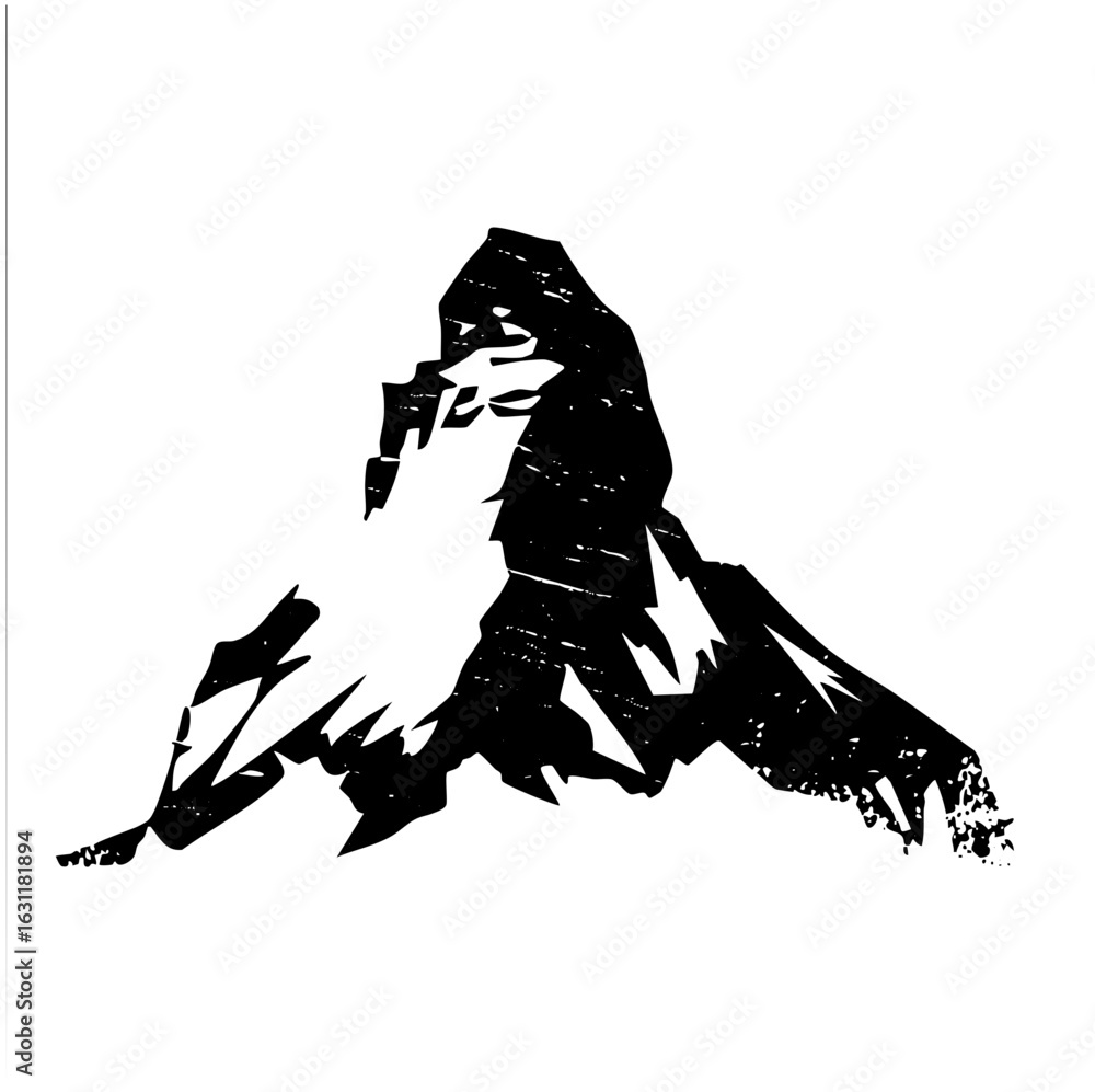 Poster vector bold eagle head with sharp angular shapes.