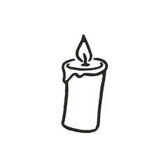 HAND DRAWN LINE ART WAX CANDLE AROMA THERAPY ICON