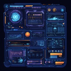 Fototapeta premium vector illustration of an abstract technology background