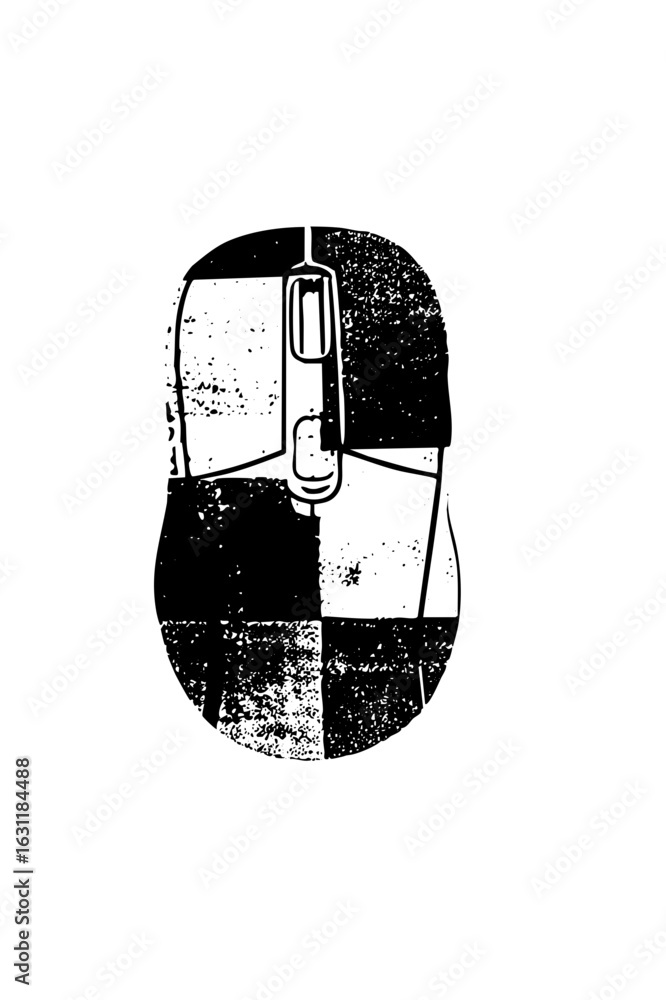Poster vector abstract helmet with distressed texture.