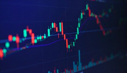 Cinematic Close-up of Cryptocurrency Trading Analysis