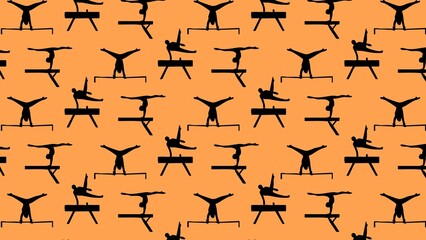 Vector gymnastics pattern design multicolored