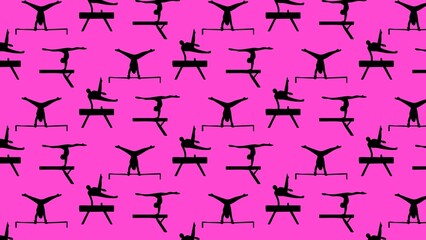 Vector gymnastics pattern design multicolored