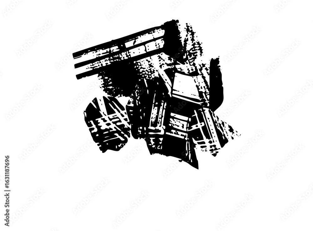 Poster vector abstract geometric shapes create a dynamic fragmented composition.