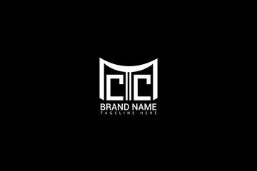 CC Letter Logo Design for Branding and Identity Minimalist Monogram Logo in Black and White Bold, Modern, and Clean Lettermark for Corporate, Personal, or Creative Business Use