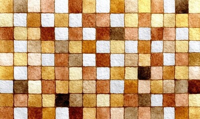 Abstract mosaic pattern of warm tones