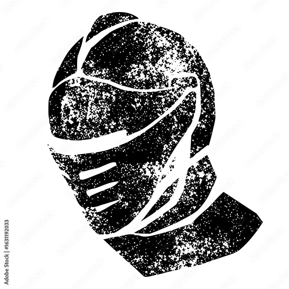 Poster Vector Abstract futuristic helmet with dynamic lines.