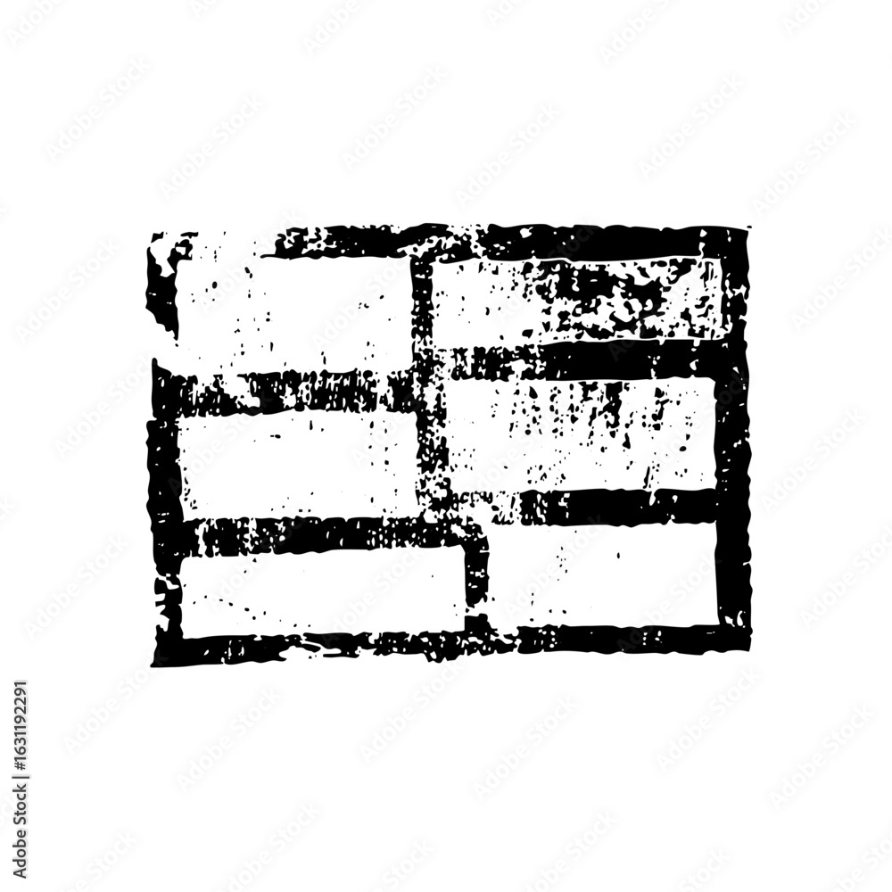 Aufkleber vector abstract geometric featuring a fragmented rectangular structure.
