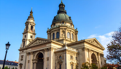 Fototapeta premium St Stephens Basilica with Budapest.