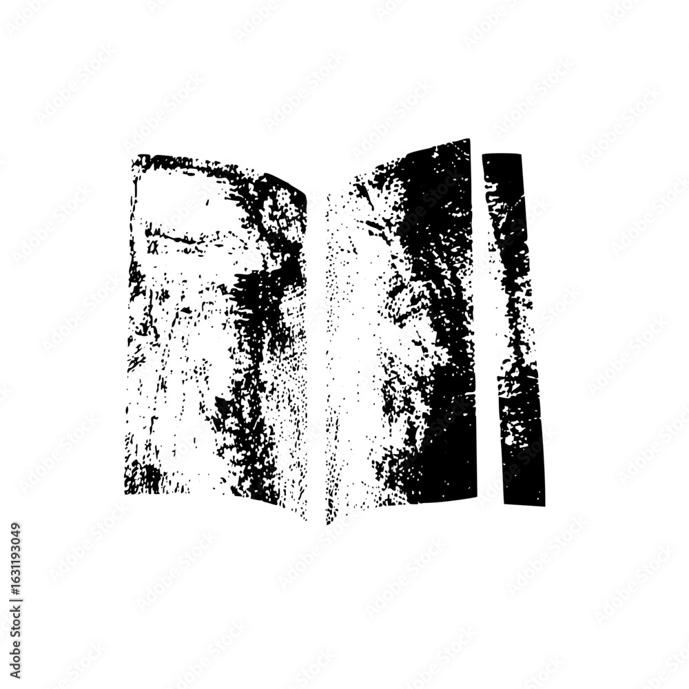 Poster vector abstract geometric shapes form a fragmented book .