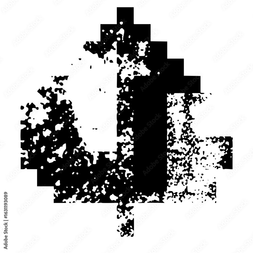 Poster vector abstract geometric structure with distressed texture