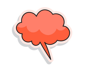 Colorful speech bubbles in Hand-drawn style , chatting box, message box, think balloon, speak bubble, cartoon elements vector illustration	