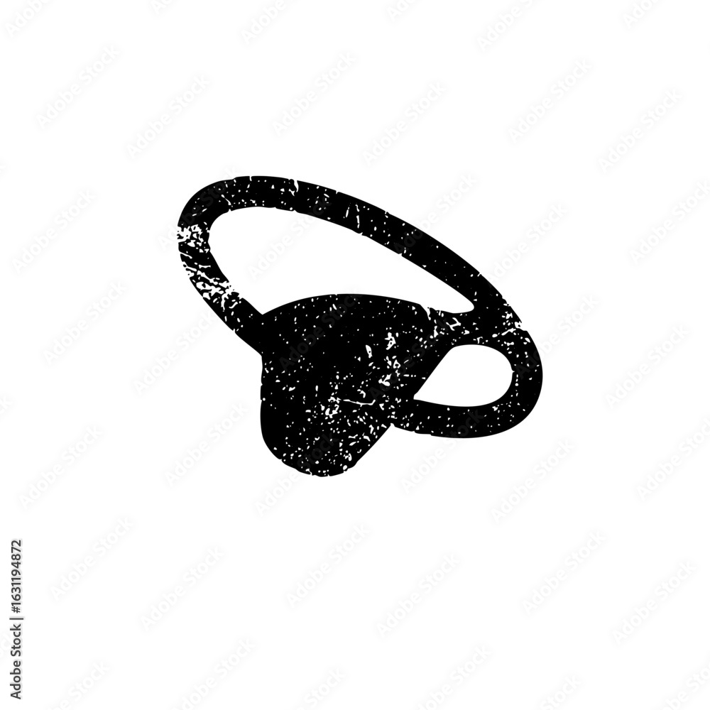Aufkleber vector abstract kettle with a distressed texture.