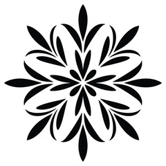 black and white flower vector