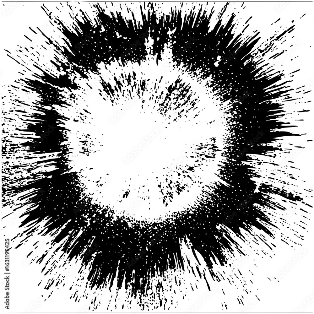 Poster vector dynamic explosion burst with radiating lines and splatters.