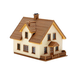 Small, detailed model of a two-story house