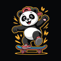 panda with a skartebord