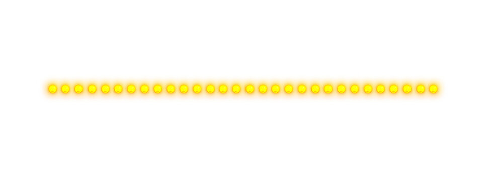Orange dotted light bulb neon retro style 80s-90s graphic element. Suitable for business signs, bars, Hollywood, casinos, and Christmas events.