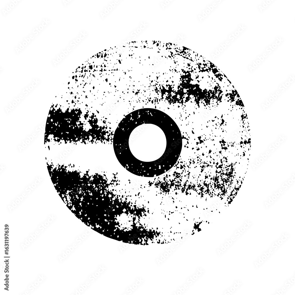 Poster vector abstract circular with central void element.