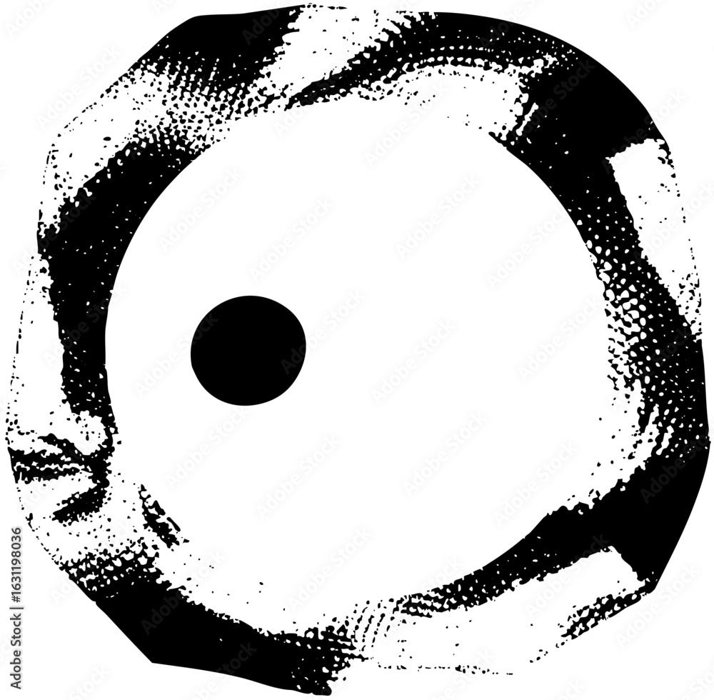 Poster vector abstract eye with circular elements.