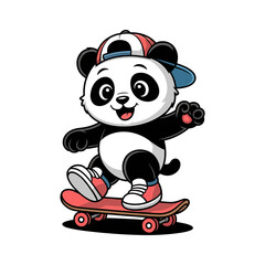 Skating panda