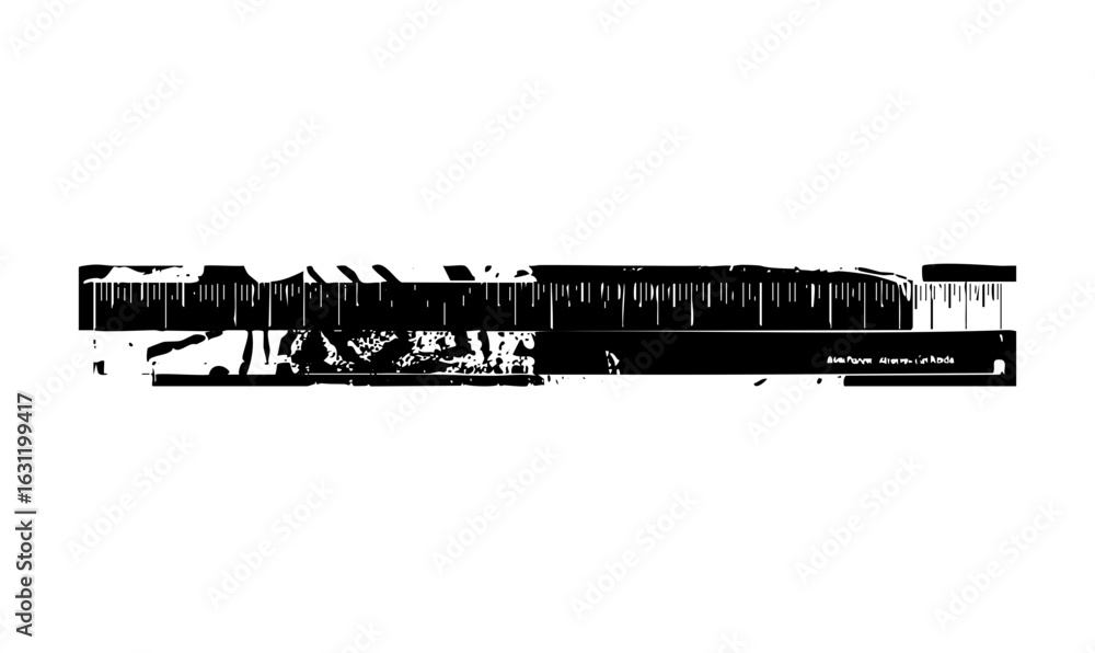 Poster vector abstract ruler with fragmented typographic .