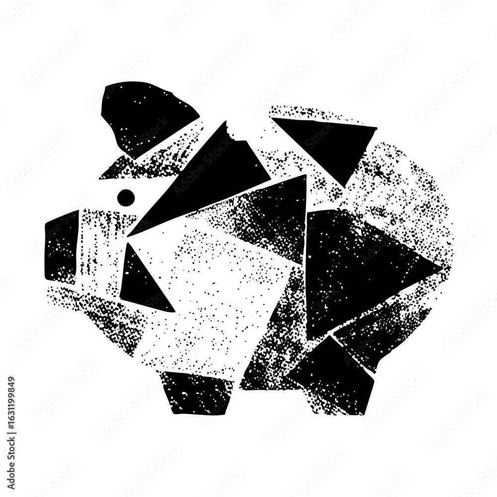 Poster vector abstract geometric shapes create a dynamic fragmented composition.