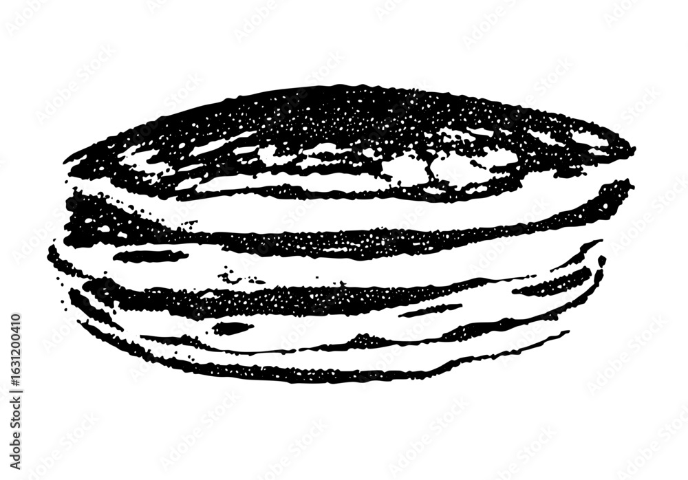 Poster vector sketch of a layered pancake stack .