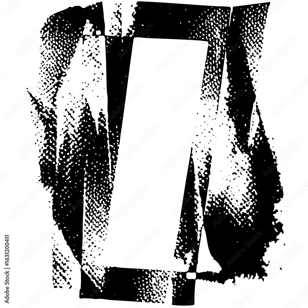 Poster vector abstract geometric frame with distressed texture.