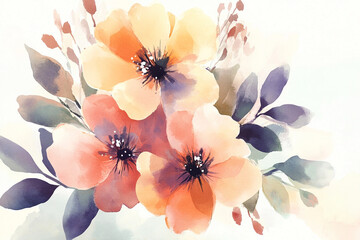 watercolor flower background