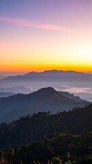 Fototapeta premium Misty mountain sunrise (1)