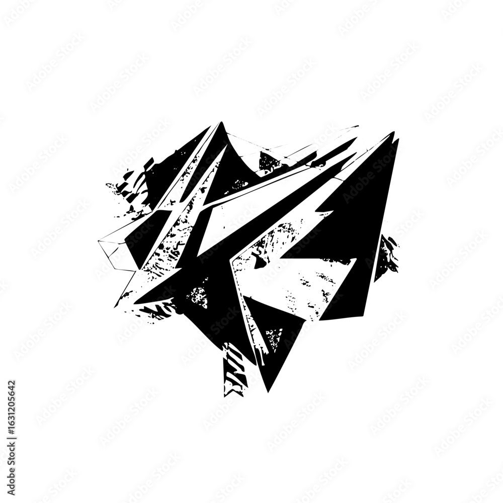 Poster Vector Dynamic fractured shapes create an abstract geometric .