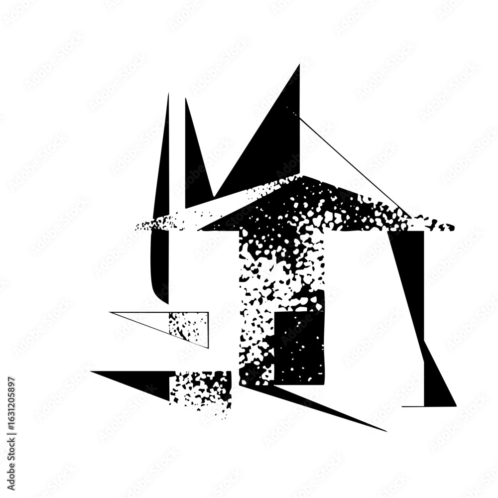 Poster vector abstract geometric shapes create a dynamic fragmented composition.