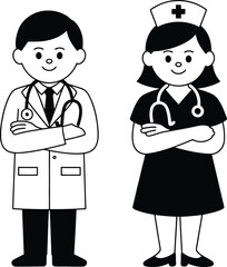 Obraz premium vector illustration of a man and woman