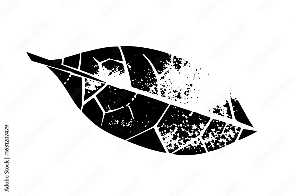 Poster vector abstract leaf with fragmented .