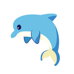 Cute ilustration of Seahorse with flat, fun and childish style for decorative and education child.