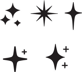 Shiny Sparkle Star Icons - Magic & Glitter Symbols