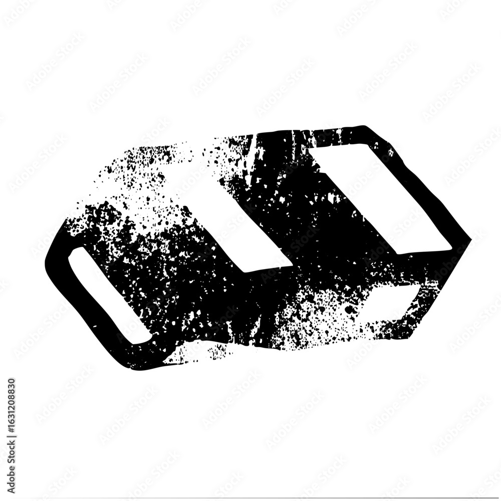 Poster vector abstract geometric shape with a distressed texture.